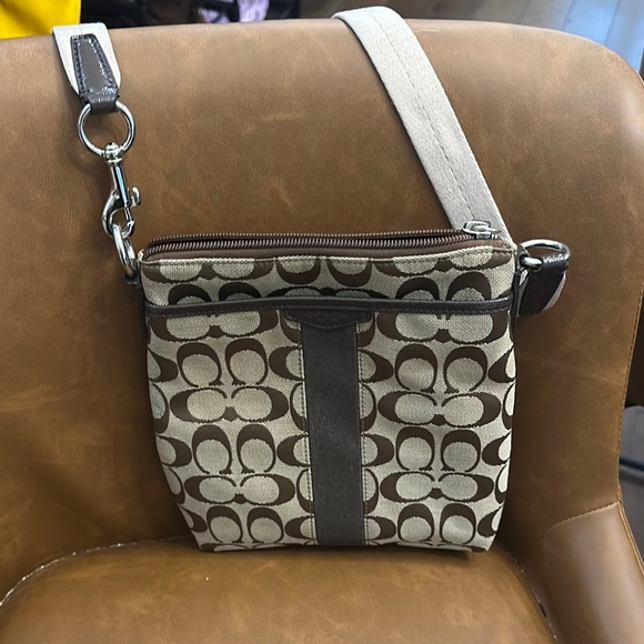 Coach Handbags - Coach Brown and Cream Crossbody Bag